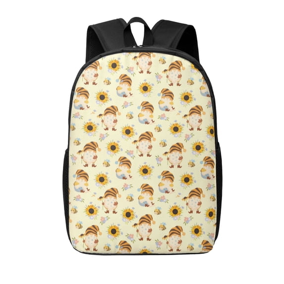 Xecao Watercolor Bee Honey Honeycomb Bee print Travel Backpack, Large Computer Backpack for Men Women, College School Rucksack Book Bag