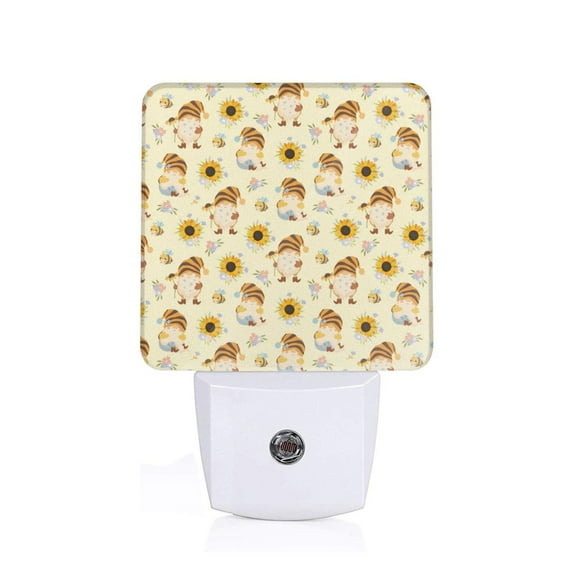 Xecao Watercolor Bee Honey Honeycomb Bee for Night Light - a Wall-mounted LED Fixture with A Dusk-to-dawn Sensor, Ideal for Bedrooms, Bathrooms, Hallways, and Kitchens-UK