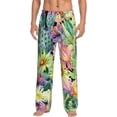 thumbnail image 1 of Xecao Watercolor Blooming Cactus Men's Straight Lounge Pajama Pants: The Ultimate in Comfortable Sleepwear, 1 of 9