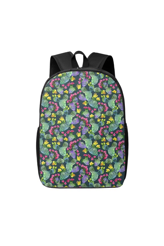 Watercolor Cactuses print Travel Backpack, Large Computer Backpack for Men Women, College School Rucksack Book Bag