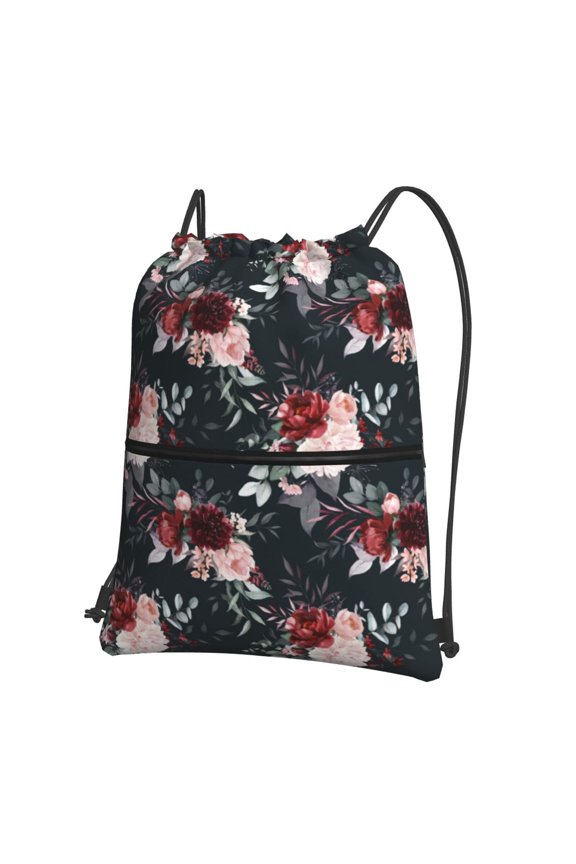 Watercolor Floral for Drawstring Bags,Pull String Backpack Bags,String Bag Sackpack