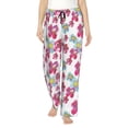 thumbnail image 1 of Xecao Watercolor Flowers Women's Straight Lounge Pajama Pants: The Epitome of Relaxed Sleepwear, 1 of 9