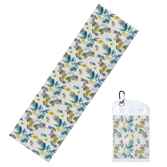 Xecao Watercolor Leaves Ice Towel: a quick-dry, cold sweat-absorbing neck wrap perfect for running, swimming, yoga, gym workouts, and all your exercise needs