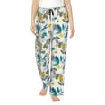 thumbnail image 1 of Xecao Watercolor Leaves Women's Straight Lounge Pajama Pants: The Epitome of Relaxed Sleepwear, 1 of 9