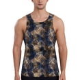 thumbnail image 1 of Xecao Watercolor Snake Skin Men's Tank Top Workout Quick Dry Sleeveless Gym Jogging Muscle Shirts Summer Swim Beach Tops, 1 of 9