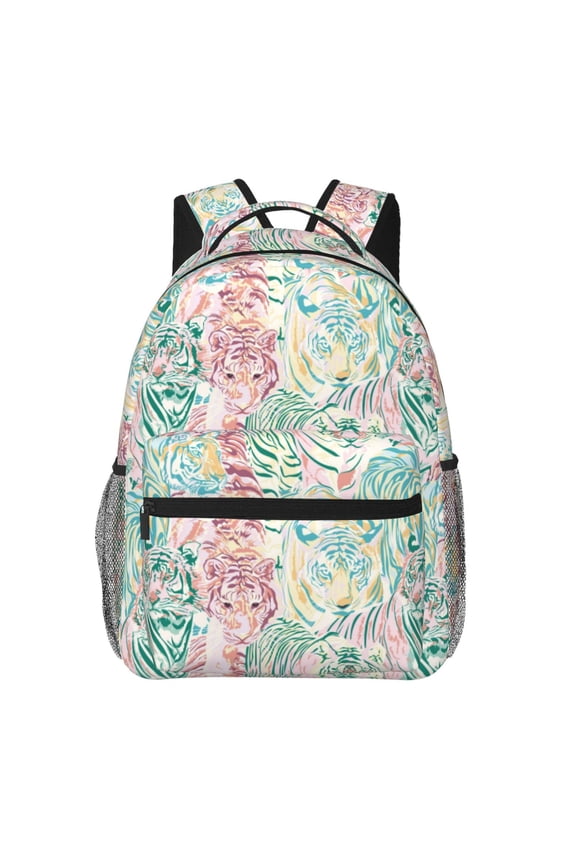 Watercolor Tiger Backpack, a stylish and functional choice for both men and women, is the perfect basic bookbag for college, work, or travel