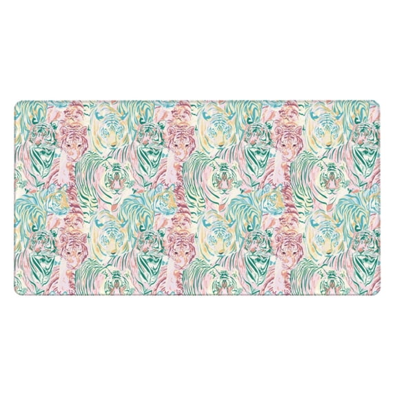 Xecao Watercolor Tiger for Waterproof Mouse Pad - Extended Contour Mouse Mat, Large Gaming Mousepad Laptop Keyboard Mat with Non-Slip Rubber Base