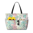 thumbnail image 1 of Xecao Watercolor Tiger for versatile beach bag for women includes zipper pockets and waterproof material, ideal for vacations and adventures., 1 of 7