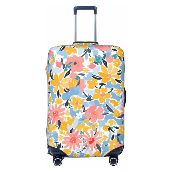 Xecao Watercolor Wildflowers print Elastic Luggage Cover, with double-sided print , is perfect for travel, business, and daily use (NOT included luggage!)