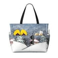 thumbnail image 1 of Xecao Watercolor Winter Landscape For Christmas for versatile beach bag for women includes zipper pockets and waterproof material, ideal for vacations and adventures., 1 of 7