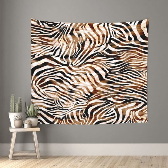 Xecao Watercolor Zebra patten Tapestry 60x51 Inches Wall Hanging Poster Tapestry for Living Room Bedroom Home Decor