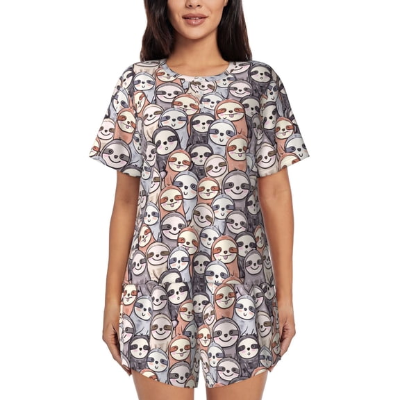 Xecao Watercolor cute slow loris Print Swimsuit for Women, Summer-Ready, Sporty Style, Quick-Dry Fabric, Available in Many Sizes & Colors-X-Large