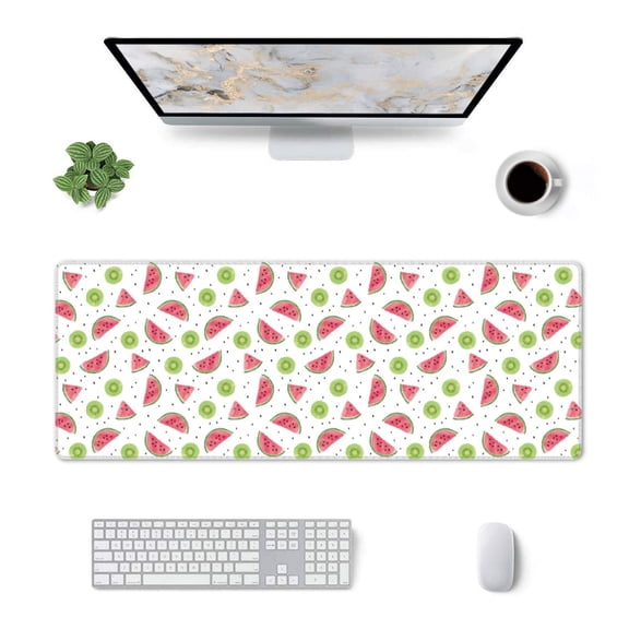 Xecao Watermelon And Kiwi for Mouse Pad - Waterproof Extended Contour Mouse Mat, Large Gaming Mousepad Laptop Keyboard Mat with Non-Slip Rubber Base
