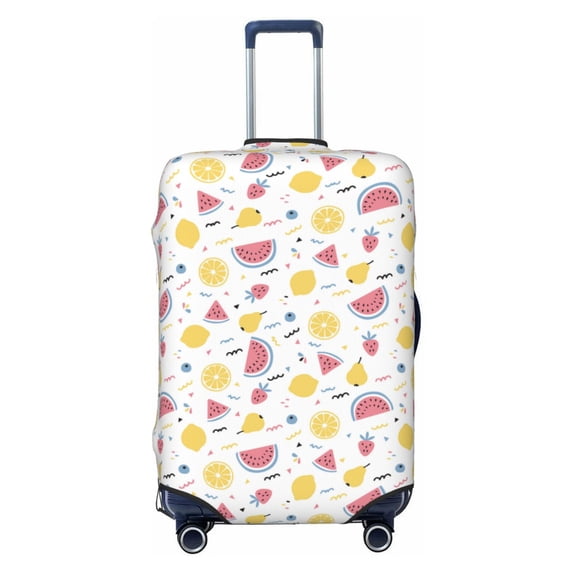 Xecao Watermelon And Lemon print Elastic Luggage Cover, with double-sided print , is perfect for travel, business, and daily use