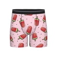 thumbnail image 1 of Xecao Watermelon Ice Cream Print Boxer Briefs for Men's Stretch Moisture-Wicking Underwear, Mid-Rise Classics breathable fabric, 1 of 7