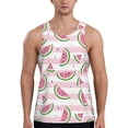 thumbnail image 1 of Xecao Watermelon Men's Tank Top Workout Quick Dry Sleeveless Gym Jogging Muscle Shirts Summer Swim Beach Tops, 1 of 9