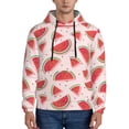 thumbnail image 1 of Xecao Watermelon Pattern Men's Adult Pullover Hoodie,Hooded Sweatshirt-3X-Large, 1 of 7