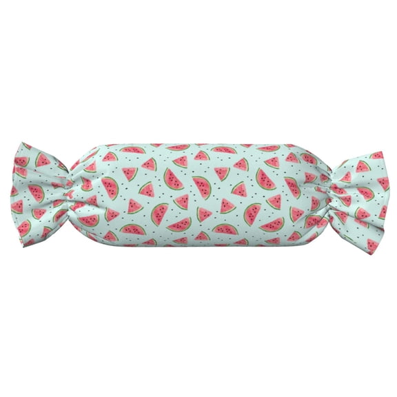 Xecao Watermelon Print+Candy-Inspired Plush Pillow for Men Women Suitable for Beds, Sofas, Game Rooms Drawstring Closure