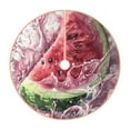 thumbnail image 1 of Xecao Watermelon Splash Realism Art Pattern Christmas Tree Skirt Round Xmas Tree Mat Base Cover for Holiday Home Decorations-48", 1 of 6