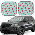 thumbnail image 1 of Xecao Watermelon for Foldable Car Sun Shades (2-Pack) offer sun protection with an easy-fold design for convenient windshield shading., 1 of 1