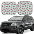 thumbnail image 1 of Xecao Watermelon for Foldable Car Sun Shades (2-Pack) offer sun protection with an easy-fold design for convenient windshield shading., 1 of 7