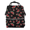 thumbnail image 1 of Xecao Watermelon print Large Capacity Nappy Bag is a multi-functional waterproof travel backpack, perfect as a nursing bag or mummy backpack for women, 1 of 6