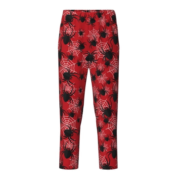 Xecao A Web With A Spider 1 Print Teenagers' Pajama Pants Long Sleep Pants Soft Elastic Waist Pajama Bottoms Elastic waist with 2 Pockets 5-16 Years-XS(5-6)
