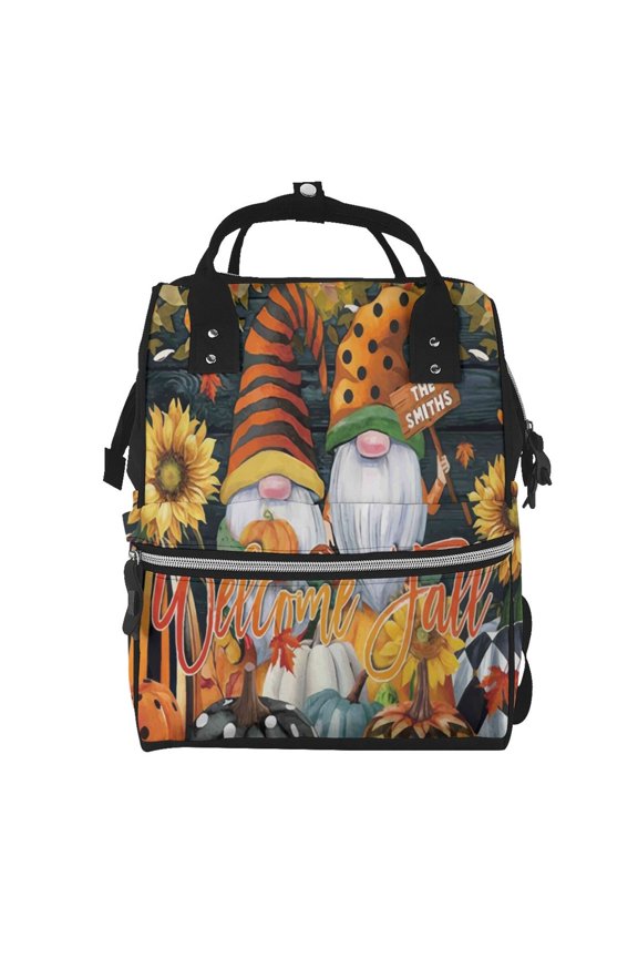 Welcom Fall print Large Capacity Nappy Bag is a multi-functional waterproof travel backpack, perfect as a nursing bag or mummy backpack for women