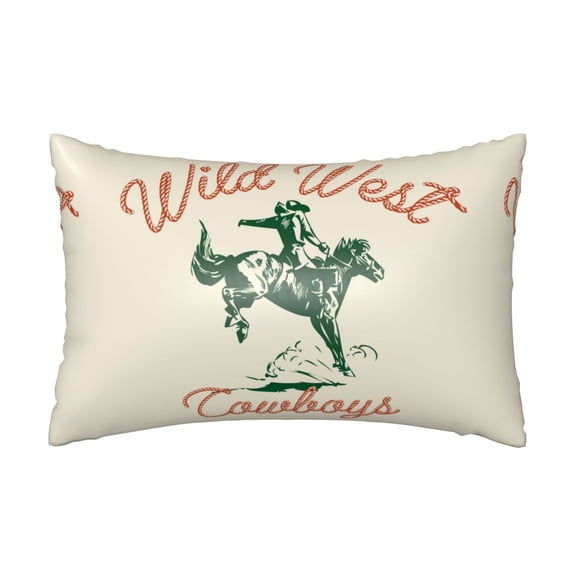 Xecao West Cowboys Pattern Satin Pillowcases for Hair and Skin, Luxurious and Silky Pillow Cases with Envelope Closure, 20x30 Inches