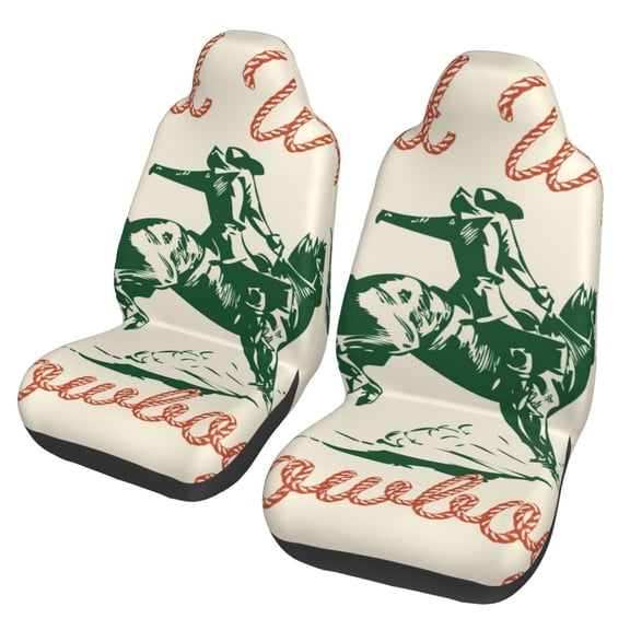 Xecao West Cowboys Print Car Seat Cover in That Fits Most Cars, Vans, SUVs, and Trucks.