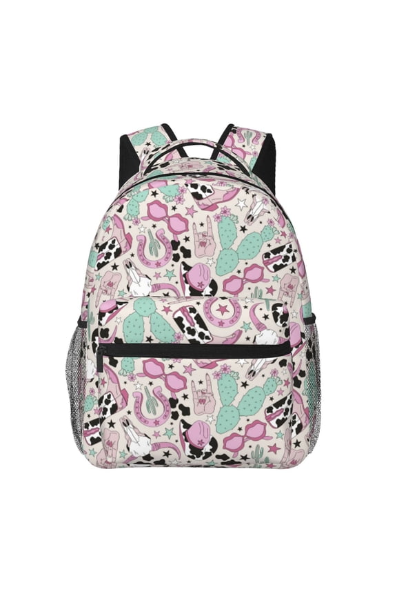 West Cowgirl Disco Backpack, a stylish and functional choice for both men and women, is the perfect basic bookbag for college, work, or travel