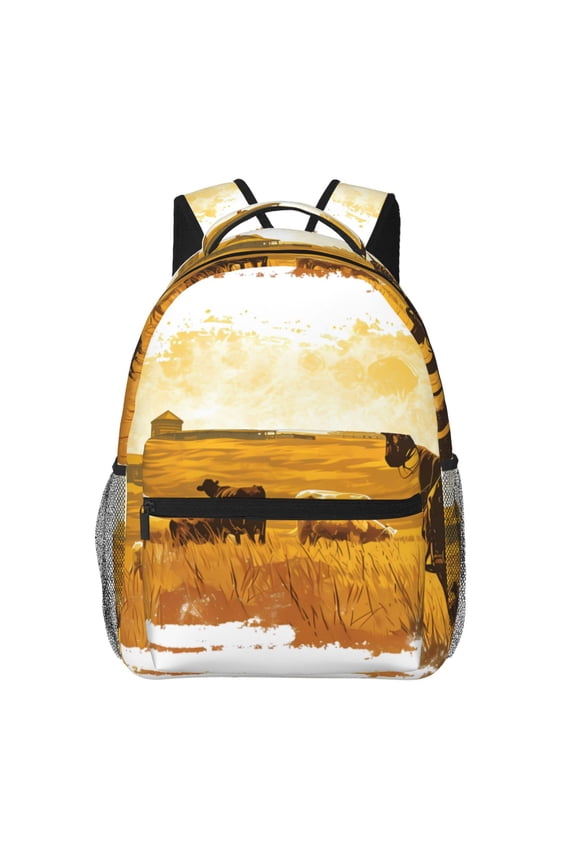Western Cowboy Ranch Backpack, a stylish and functional choice for both men and women, is the perfect basic bookbag for college, work, or travel