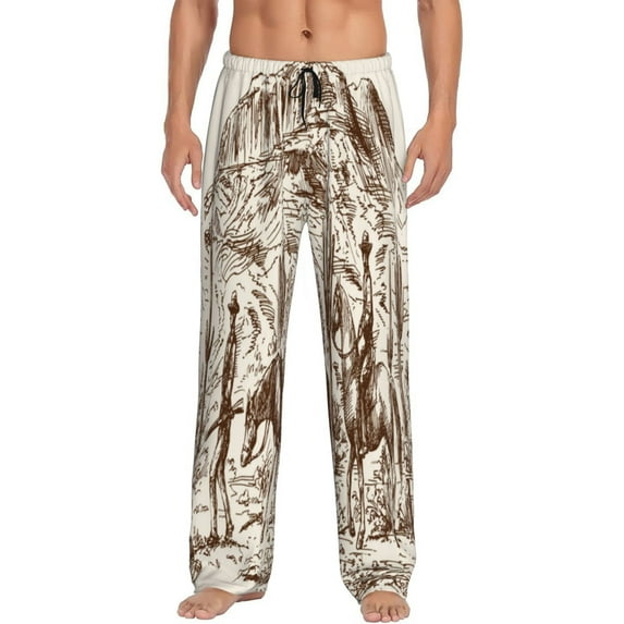 Xecao Western Desert Cowboys2 Men's Straight Lounge Pajama Pants: The Ultimate in Comfortable Sleepwear