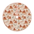 thumbnail image 1 of Xecao Western Desert Nature Landscape Pattern Christmas Tree Skirt Round Xmas Tree Mat Base Cover for Holiday Home Decorations-36", 1 of 6