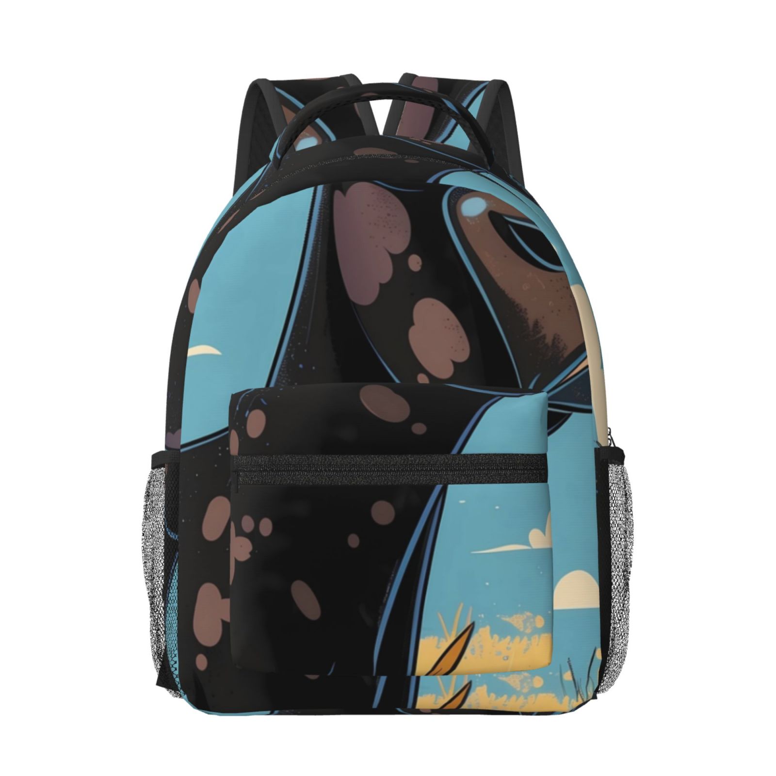 Xecao Whimsical Cartoon Cow Print Casual Backpack: A Computer Backpack Ideal for Men and Women, Perfect for College, School, or Daily Travels-One Size