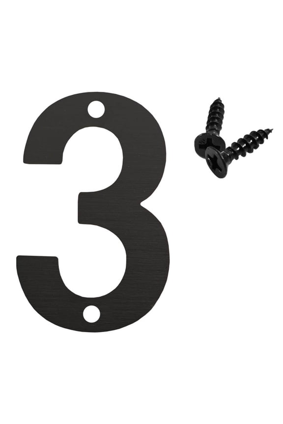 Floating House Numbers 3.5", Modern Metal Address Plaque with Nail Kit, Outdoor Wall Mailbox Garage Garden Sign for Home Yard Porch Decor