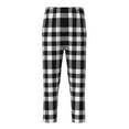 thumbnail image 1 of Xecao White And Black Plaid Print Teenagers' Pajama Pants Long Sleep Pants Soft Elastic Waist Pajama Bottoms Elastic waist with 2 Pockets 5-16 Years-XS(5-6), 1 of 6