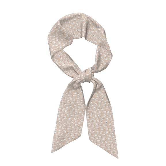 Xecao White Goose Pattern Large Satin Head Scarf - Satin Hair Scarves Silk Bandana Scarf Headscarf Silk Feeling Scarf for Women