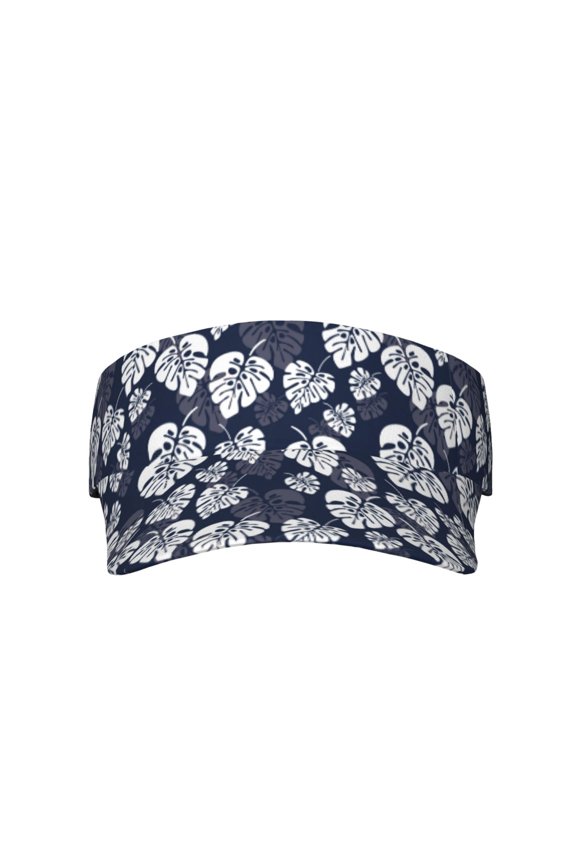 White Leaves for Adult Sun Cap offers versatile sun protection with adjustable Velcro for a secure fit.