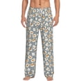 thumbnail image 1 of Xecao White Popcorn Men's Straight Lounge Pajama Pants: The Ultimate in Comfortable Sleepwear, 1 of 9