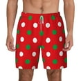 thumbnail image 1 of Xecao White and Green Polka Dot for Men's Swimming Trunks Swim Trunks Quick Dry Swim Shorts with Mesh Lining Funny Swimwear Bathing Suits, 1 of 9