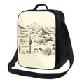 thumbnail image 1 of Xecao Wild West Desert With Cowboys Print Lunch Bag - Durable, Double-Insulated Lunch Bag, Holds Lunch Box, Water Bottle, & Snacks,Leakproof Cooler Tote Bag, 1 of 7