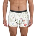 thumbnail image 1 of Xecao Wildflower Watercolor 2 Print Men's Underwear Boxer Briefs,Breathable Choice for Men's Underwear-Small, 1 of 5
