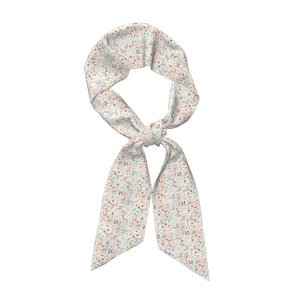 Xecao Wildflower Watercolor 4 Pattern Large Satin Head Scarf - Satin Hair Scarves Silk Bandana Scarf Headscarf Silk Feeling Scarf for Women