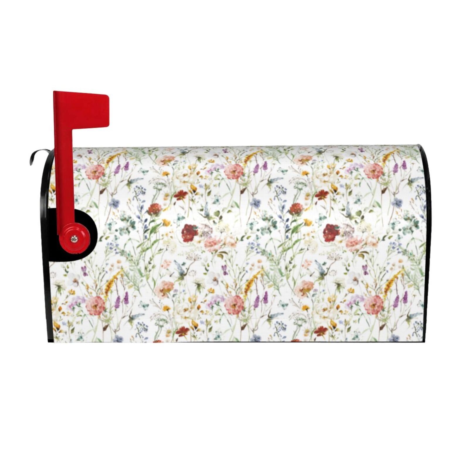 Xecao Wildflower Watercolor for Mailbox Cover with Magnetic Strips, Waterproof and Sunscreen, Adds a Decorative Touch to Your Garden Yard.