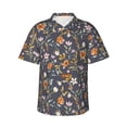 thumbnail image 1 of Xecao Wildflowers print Hawaiian shirt - a stylish short-sleeve button-down for men, perfect for casual beach and tropical outings., 1 of 9