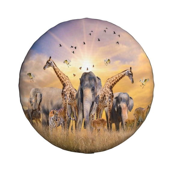 Xecao Wildlife Protection for Tire Covers: Waterproof, dust-proof, and universally fitting for trailers, SUVs