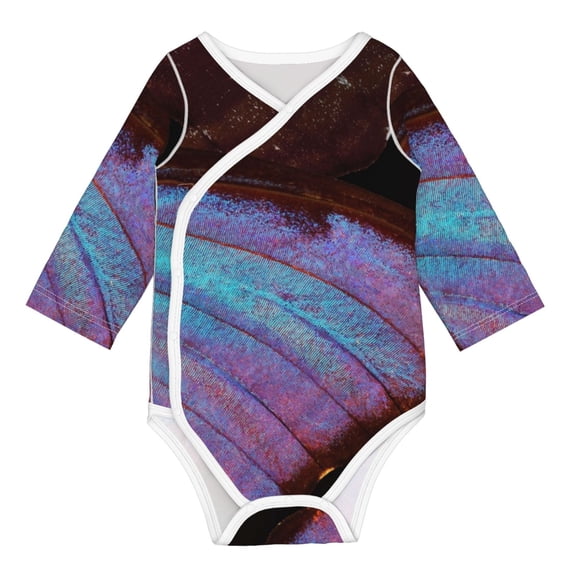 Xecao Wings Of A Butterfly Print Baby unisex-baby Cotton Long-sleeve Bodysuits-3 Months