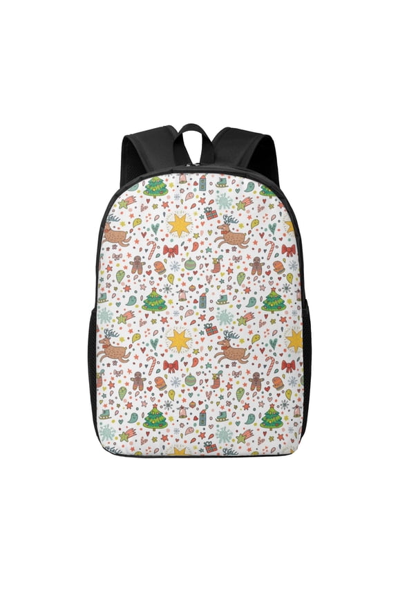 Winter Christmas And New Year Deer print Travel Backpack, Large Computer Backpack for Men Women, College School Rucksack Book Bag
