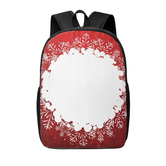 Xecao Winter Christmas Snowflake print Travel Backpack, Large Computer Backpack for Men Women, College School Rucksack Book Bag